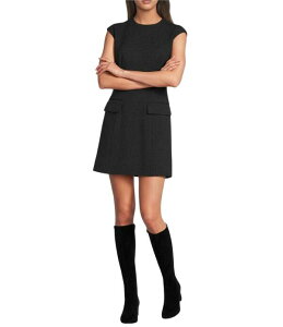 �A���b�N�X�}���[ ���f�B�[�X �g�b�v�X �����s�[�X �~�j Alex Marie Blair Stretch Ponte Short Sleeve Mini Dress Black �u���b�N