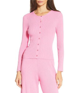 �W�����r�j ���f�B�[�X �A�E�^�[ �j�b�g�E�Z�[�^�[ �N���[�l�b�N �J�[�f�B�K�� Gianni Bini Diane Long Sleeve Crew Neck Coordinating Cardigan Popink �s���N