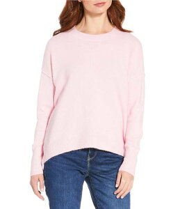 ���B���X�J���[�g ���f�B�[�X �A�E�^�[ �j�b�g�E�Z�[�^�[ �N���[�l�b�N Vince Camuto Crew Neck Long Sleevextended Shoulder Seamed Cozy Statement Sweater Pink Lady �s���N