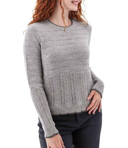 �A�x���`���� ���f�B�[�X �A�E�^�[ �j�b�g�E�Z�[�^�[ �N���[�l�b�N �E�[�� Aventura Halcyon Merino Wool Crew Neck Long Sleeve Scallop Mixed Stitch Sweater Charcoal Gray �`���R�[��