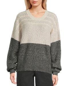 ���L�V�[ ���f�B�[�X �A�E�^�[ �j�b�g�E�Z�[�^�[ Roxy Prep Color Blocked Stripe Long Sleeve Sweater Parchment �X�g���C�v