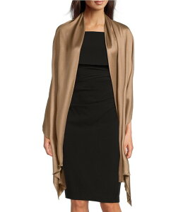 ���B���X�J���[�g ���f�B�[�X �A�N�Z�T���[ �}�t���[�E�X�g�[���E�X�J�[�t �T�e�� Vince Camuto Frayed Satin Evening Wrap Silver Mink �~���N