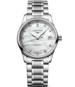 �����W�� ���f�B�[�X �A�N�Z�T���[ �r���v T�V���c Longines Women's Master Automatic Pearl Dial Stainlessteel Bracelet Watch Silver �V���o�[