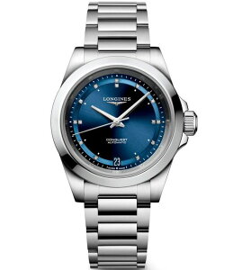 �����W�� ���f�B�[�X �A�N�Z�T���[ �r���v T�V���c Longines Women's Blue Dial Conquest Collection Automatic Stainlessteel Bracelet Watch Silver �V���o�[