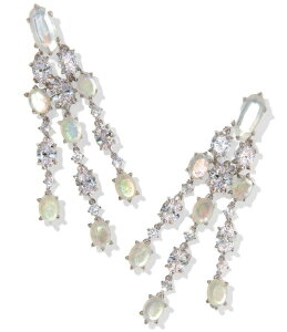 �P���h���X�R�b�g ���f�B�[�X �A�N�Z�T���[ �s�A�X�E�C�������O Kendra Scott Cailin Statement Chandelier Earringsilver White CZ �z���C�g