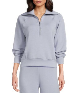�X�p���N ���f�B�[�X �A�E�^�[ �R�[�g �n�[�t�W�b�v �W���P�b�g Spanx AirEssentialsR Coordinating Long Sleeve Half Zip Jacket Himalayan Cloud