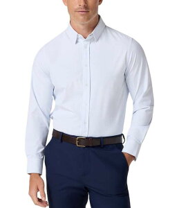 �~�Y�����C�� �����Y �g�b�v�X �V���c Mizzen+Main Leeward Solid Long Sleeve Woven Shirt Cloud Blue Johnny Grid �u���[