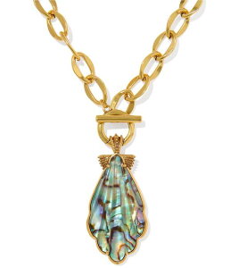 �P���h���X�R�b�g ���f�B�[�X �A�N�Z�T���[ �l�b�N���X�E�`���[�J�[ ���[�X Kendra Scott Alexabalone Shell Reversible Pendant Convertible Chainecklace Vintage Gold Abalone Shell �S�[���h