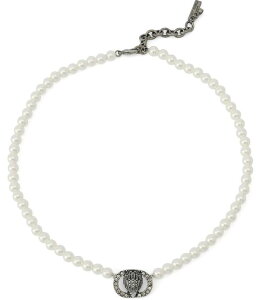 �J�[�g�W�F�C�K�[�����h�� ���f�B�[�X �A�N�Z�T���[ �l�b�N���X�E�`���[�J�[ �`�F���V�[ ���[�X Kurt Geiger London Signature Chelseagle Pearl Short Pendant Necklace Pearl/Gold �p�[��