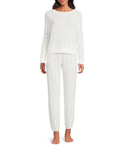 �n�j�[�f���[ �C���e�B���b�c ���f�B�[�X �A���_�[�E�F�A �i�C�g�E�F�A �v�����g �j�b�g �W���K�[�p���c HONEYDEW Star Seeker Lounge Knit Martini Printop & Joggers Holiday Pajama Set Ivory Martinis �A�C�{���[