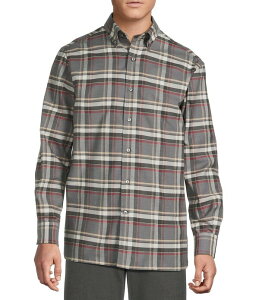 �_�j�G�� �N���~�� �����Y �g�b�v�X �V���c Daniel Cremieux Signature Label Plaid Cashmere Blend Long Sleeve Woven Shirt Night Owl �`�F�b�N