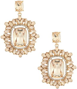 �Z�U���k ���f�B�[�X �A�N�Z�T���[ �s�A�X�E�C�������O Cezanne Champagne Stone Crystal Pave Fancy Drop Earrings Gold/Champagne �S�[���h