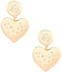 �A���i&�A���@ ���f�B�[�X �A�N�Z�T���[ �s�A�X�E�C�������O Anna & Ava Round Stud Crystal Stone Heart Drop Earrings Gold/Crystal �S�[���h
