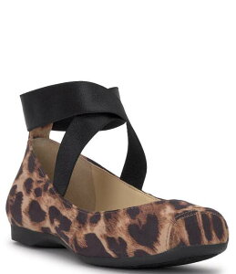 �W�F�V�J�V���v�\�� ���f�B�[�X �V���[�Y �p���v�X Jessica Simpson Mandalaye Leopard Square Toe Ballet Flats Natural �A�j�}��