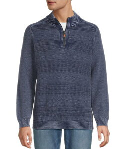 �g�b�~�[�o�n�} �����Y �A�E�^�[ �j�b�g�E�Z�[�^�[ Tommy Bahama Saltwater Textured Half-Zipullover Carbonavy �l�C�r�[