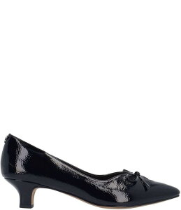 �W�F�C���j�[ ���f�B�[�X �V���[�Y �q�[�� �J�b�g�A�E�g J. Renee Calinda Patent Cut Out Bow Kitten Heel Dress Pumps Black �u���b�N