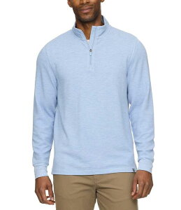 �t���b�O �A���h �A���Z�� �����Y �A�E�^�[ �j�b�g�E�Z�[�^�[ �n�[�t�W�b�v Flag and Anthem Summit Long Sleeve Micro Waffle Knit Quarter Zip Light Blue Heather �w�U�[