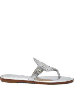 �W���b�N���W���[�X ���f�B�[�X �V���[�Y �T���_�� ���U�[ Jack Rogers Collins Leather Slip On Thong Sandalsilver �V���o�[