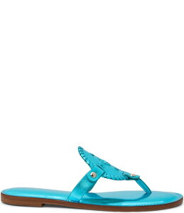 �W���b�N���W���[�X ���f�B�[�X �V���[�Y �T���_�� ���U�[ Jack Rogers Collins Leather Slip On Thong Sandals Turquoise �^�[�R�C�Y