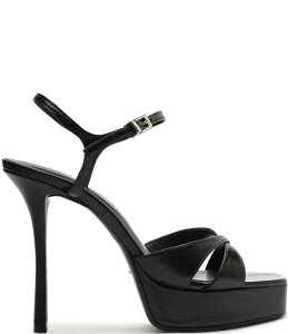 �V���b�c ���f�B�[�X �V���[�Y �T���_�� �v���b�g�t�H�[�� ���U�[ �}�L�V Schutz Maxine Leather Stiletto Platform Dressandals Black �u���b�N