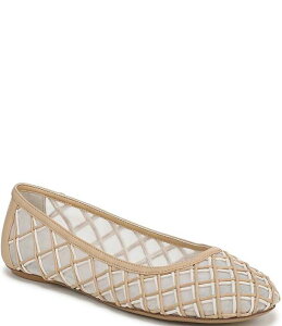 �t�����R�T���g ���f�B�[�X �V���[�Y �p���v�X ���b�V�� Franco Sarto Christina 4 Lattice Mesh Ballet Flats Beige �x�[�W��