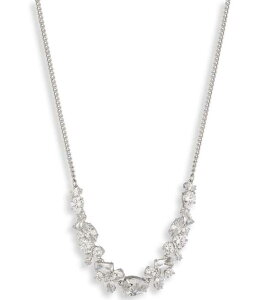 �W�o���V�[ ���f�B�[�X �A�N�Z�T���[ �l�b�N���X�E�`���[�J�[ ���[�X Givenchy Silver Tone CZ Frontal Collar Necklace Silver �V���o�[