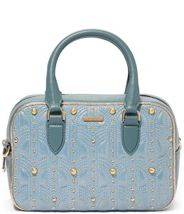 �u�����~�� ���f�B�[�X �o�b�O �~�j BRAHMIN Premier Collection Mara Studded Mini Satchel Bag Moonlit Blue Piazza �u���[