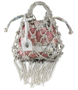 �J�[�g�W�F�C�K�[�����h�� ���f�B�[�X �o�b�O �~�j Kurt Geiger London Mini Macrame Crystal Clutch Crossbody Bag Silver Pink �s���N