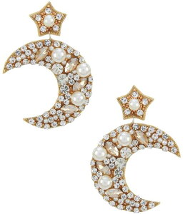 �A���i&�A���@ ���f�B�[�X �A�N�Z�T���[ �s�A�X�E�C�������O Anna & Ava Embellished Moon Drop Earrings Gold/Crystal �S�[���h