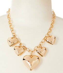 �f�B���[�Y ���f�B�[�X �A�N�Z�T���[ �l�b�N���X�E�`���[�J�[ ���[�X Dillard's Puffy Heartstatement Necklace Gold �S�[���h