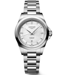 �����W�� ���f�B�[�X �A�N�Z�T���[ �r���v T�V���c Longines Women's Conquest Automatic Stainlessteel Bracelet Watch Silver �V���o�[