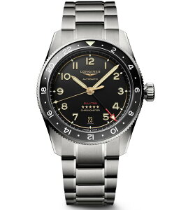 �����W�� ���f�B�[�X �A�N�Z�T���[ �r���v Longines Men'spirit Zulu Automatic Titanium Bracelet Watch Silver/Black �u���b�N