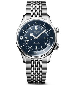 �����W�� ���f�B�[�X �A�N�Z�T���[ �r���v T�V���c Longines Men's Legendriver Automatic Stainlessteel Bracelet Watch Sliver/Blue �u���[