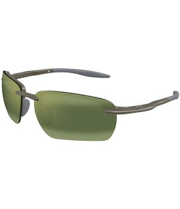 �}�E�C�W�� ���f�B�[�X �A�N�Z�T���[ �T���O���X�E�A�C�E�F�A �v���X�T�C�Y Maui Jim Unisex Hookipa Ultra G Polarized Plus 2 65mm Rectangle Wrap Sunglasses Matte Grey/Green �O���[