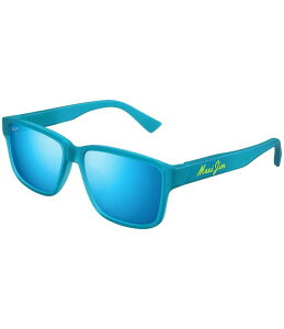 �}�E�C�W�� ���f�B�[�X �A�N�Z�T���[ �T���O���X�E�A�C�E�F�A �v���X�T�C�Y Maui Jimen's Kuniahi AF Polarized Plus 2 58mm Rectangle Sunglasses Transparent Matte Blue �u���[