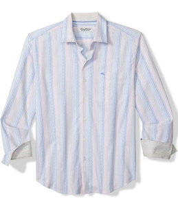 �g�b�~�[�o�n�} �����Y �g�b�v�X �V���c Tommy Bahama Sarasota Stretch Villa Stripe Long Sleeve Woven Shirt Dew Drop �X�g���C�v