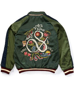 �X�R�b�`�A���h�\�[�_ �����Y �A�E�^�[ �W���P�b�g�E�u���]�� Scotch & Soda The 40th Anniversary Souvenireversible Bomber Jacket Climbing Ivy