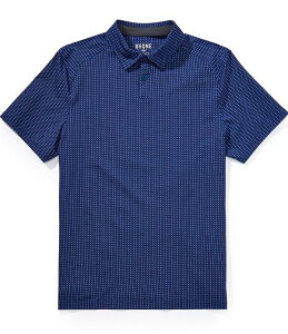 ���[�k �����Y �g�b�v�X �V���c �X�����t�B�b�g �v�����g RHONE Slim Fit Commuter Foulard Print Short Sleeve Polo Shirt Bold Blue/White/Red Micro Foulard �z���C�g