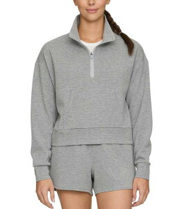 �t���b�O �A���h �A���Z�� ���f�B�[�X �A�E�^�[ �j�b�g�E�Z�[�^�[ Flag and Anthem Cloud Super-Soft Quarter-Zipullover Light Grey �O���[