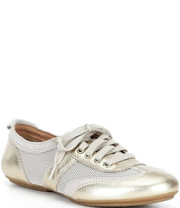 �_���X�R ���f�B�[�X �V���[�Y �X�j�[�J�[ ���b�V�� �g�[�� ���U�[ Dansko Milana Metallic Leather and Mesh Sneakers Gold �S�[���h