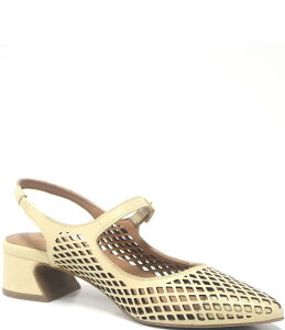 �W�F���g���\�E���Y ���f�B�[�X �V���[�Y �p���v�X ���U�[ Gentle Souls Gladys Perforated Leather Slingback Mary Jane Pumpsoybean