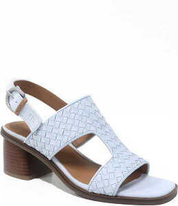 �W�F���g���\�E���Y ���f�B�[�X �V���[�Y �T���_�� ���U�[ �q�[�� Gentle Souls Manda Woven Leather Block Heel Sandals Ballad Blue �u���[