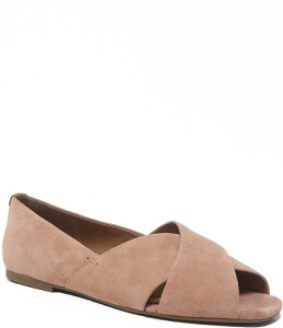 �W�F���g���\�E���Y ���f�B�[�X �V���[�Y �p���v�X�G�[�h Gentle Souls Whoebe Suede Peep Toe Flats Mocha ���J