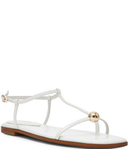 �X�e�B�[�u �}�f�� ���f�B�[�X �V���[�Y �T���_�� Steve Madden Ritzy T-Strap Hardware Detail Flat Sandals Bone