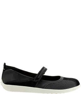 �\�t�g�E�H�[�N ���f�B�[�X �V���[�Y �p���v�X ���b�V�� �X�G�[�h SoftWalk Dayton Suede and Mesh Mary Jane Flats Black �u���b�N