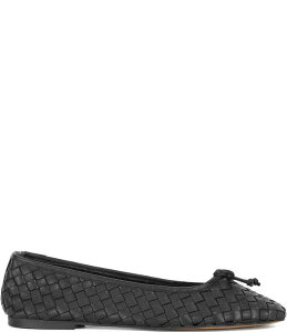 �f���[�������h�� ���f�B�[�X �V���[�Y �p���v�X ���U�[ Dune London Heat Woven Leather Bow Ballerina Flats Black �u���b�N
