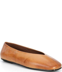 �W�F�t���[ �L�����x�� ���f�B�[�X �V���[�Y �p���v�X ���U�[ Jeffrey Campbell Fathom Leather Flats Tan �^��