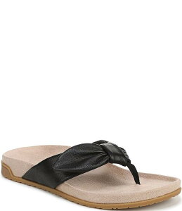 �o�C�I�j�b�N ���f�B�[�X �V���[�Y �T���_�� ���U�[ Vionic Eva Leather Bow Detail Thong Sandals Black �u���b�N