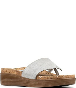 �h�i���h�v���l�[�� ���f�B�[�X �V���[�Y �T���_�� �g�[�� ���U�[ Donald Pliner Fifi Distressed Metallic Leather Thong Wedge Sandalsilver �V���o�[