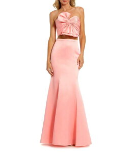 �}�b�N�_�K�� ���f�B�[�X �g�b�v�X �����s�[�X�g���b�v���X�J�[�g Mac Duggal Strapless Bow Top and Mermaid Skirt 2 Piece Set Petal Pink �s���N